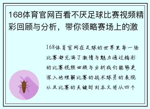 168体育官网百看不厌足球比赛视频精彩回顾与分析，带你领略赛场上的激情与魅力